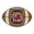 20.5" x 32.5" Brown and Red NCAA University of South Carolina Gamecocks Football Area Rug - IMAGE 1