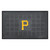 19.5" x 31.25" Black and Yellow MLB Pittsburgh Pirates Team Medallion Outdoor Door Mat - IMAGE 1