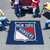 5' x 6' Navy Blue and White NHL New York Rangers Tailgater Mat Rectangular Outdoor Area Rug - IMAGE 2