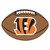 20.5" x 32.5" Brown and Orange NFL Cincinnati Bengals Football Oval Door Mat - IMAGE 1