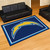 4.9' x 7.3' Blue and Yellow NFL Los Angeles Chargers Ultra Plush Rectangular Area Rug - IMAGE 2