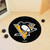 27" Black and White NHL Pittsburgh Penguins Puck Round Doormat - IMAGE 2