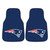 Set of 2 Blue and Red NFL New England Patriots Front Carpet Car Mats 17" x 27" - IMAGE 1