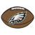 20.5" x 32.5" Brown and White NFL Philadelphia Eagles Oval Mat - IMAGE 1