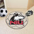 27" White and Pink NCAA Northern Illinois University Huskies Soccer Ball Mat Round Area Rug - IMAGE 2