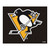 5' x 6' Black and White NHL Pittsburgh Penguins Tailgater Mat Rectangular Outdoor Area Rug - IMAGE 1