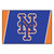 4.9' x 7.3' Blue Rectangular MLB New York Mets Plush Area Rug - IMAGE 1