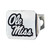 3.25" x 4" White and Black NCAA University of Mississippi Rebels Hitch Cover Automotive Accessory - IMAGE 1