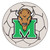 27" White and Green NCAA Marshall University The Thundering Herd Soccer Ball Mat - IMAGE 1