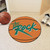 27" Orange and Green NCAA Slippery Rock University The Rock Basketball Shaped Area Rug - IMAGE 2