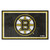 4' x 6' Black and Yellow NHL Boston Bruins Plush Non-Skid Area Rug - IMAGE 1