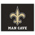 5' x 6' Black and White NFL Orleans Saints Man Cave Tailgater Rectangular Mat Area Rug - IMAGE 1