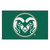 59.5" x 94.5" Green and White NCAA Colorado State University Rams Rectangular Ulti-Mat - IMAGE 1