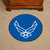 44" Blue and White U.S. Air Force Round Area Rug - IMAGE 2