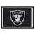 4.9' x 7.3' Black and White NFL Oakland Raiders Ultra Plush Rectangular Area Rug - IMAGE 1