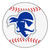 27" White and Blue Contemporary NCAA Seton Hall University Pirates Baseball Round Mat - IMAGE 1