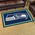 3.6' x 5.9' Blue and White NFL Seattle Seahawks Ultra Plush Rectangular Area Rug - IMAGE 2