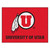 33.75" x 42.5" Red and Black NCAA University of Utah Utes All-Star Rectangular Mat - IMAGE 1
