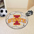 27" White and Yellow NCAA Iowa State University Cyclones Soccer Ball Round Door Mat - IMAGE 2