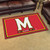 3.6' x 5.9' Red and White NCAA University of Maryland Terps Rectangular Area Rug - IMAGE 2