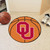 27" Orange and Red NCAA University of Oklahoma Sooners Basketball Shaped Mat Area Rug - IMAGE 2