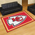 4.9' x 7.3' Red and White NFL Kansas City Chiefs Ultra Plush Rectangular Area Rug - IMAGE 2