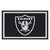 3.6' x 5.9' Black and White NFL Oakland Raiders Ultra Plush Rectangular Area Rug - IMAGE 1