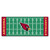 30" x 72" Green and Red NFL Arizona Cardinals Football Field Area Rug Runner - IMAGE 1