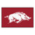 59.5" x 94.5" Red and White NCAA University of Arkansas Razorbacks Rectangular Area Rug - IMAGE 1