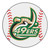 27" Green and White NCAA University of North Carolina 49ers Baseball Mat Round Area Rug - IMAGE 1