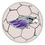 27" White and Purple NCAA University of Wisconsin Whitewater Warhawks Soccer Ball Round Mat - IMAGE 1