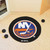 27" Black and Orange NHL New York Islanders Puck Mat Round Area Rug - IMAGE 2