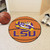 27" Orange and White NCAA Louisiana State University Tigers Basketball Mat - IMAGE 2