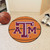 27" Orange and Purple Contemporary NCAA Texas University Round Area Rug - IMAGE 2