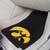 Set of 2 Black and Gold NCAA University of Iowa Hawkeyes Front Carpet Car Mats 17" x 27" - IMAGE 2