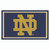 3.6' x 5.9' Blue and Gold NCAA Notre Dame Fighting Irish Rectangular Plush Area Rug - IMAGE 1