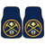 Set of 2 Blue and Gold NBA Denver Nuggets Front Carpet Car Mats 17" x 27" - IMAGE 1