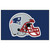 59.5" x 94.5" Black and White NFL New England Patriots Ulti-Mat Rectangular Area Rug - IMAGE 1