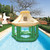 7.5' Cream and Green Tropical Inflatable Swimming Pool Floating Tiki Bar - IMAGE 6