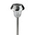 12" Silver Solar Light with White LED Light and Lawn Stake - IMAGE 1