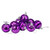 Mirrored Disco Ball Christmas Ornaments - 1.5" (40mm) - Purple - 9ct - IMAGE 1