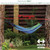 Striped Woven Two Person Double Brazilian Hammock - 78" x 59" - Blue and Green - IMAGE 4