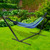 Striped Woven Two Person Double Brazilian Hammock - 78" x 59" - Blue and Green - IMAGE 2
