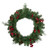 Pine Cones and Berries Artificial Christmas Wreath with Ribbon, 24-Inch, Unlit - IMAGE 1