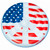 Red and Blue Stars, Stripes, Peace Sign Swimming Pool Float, 60-Inch - IMAGE 1