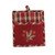 27.5" Red and Brown Embroidered Wheat with Autumn Leaves Kitchen Gift Set - IMAGE 1