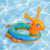 Inflatable Orange and Blue Snail Swimming Pool Tube Ring Float, 24-inch - IMAGE 3