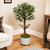 Artificial Olive Tree with Foliage In a Black Pot - 40" - IMAGE 1