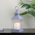 Candle Lantern with Flameless LED Candle Decor - 9.5" - Gray - IMAGE 3