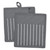 Pinstriped Premium Cotton Kitchen Chef Potholders - 9" - Gray and White - Set of 2 - IMAGE 1